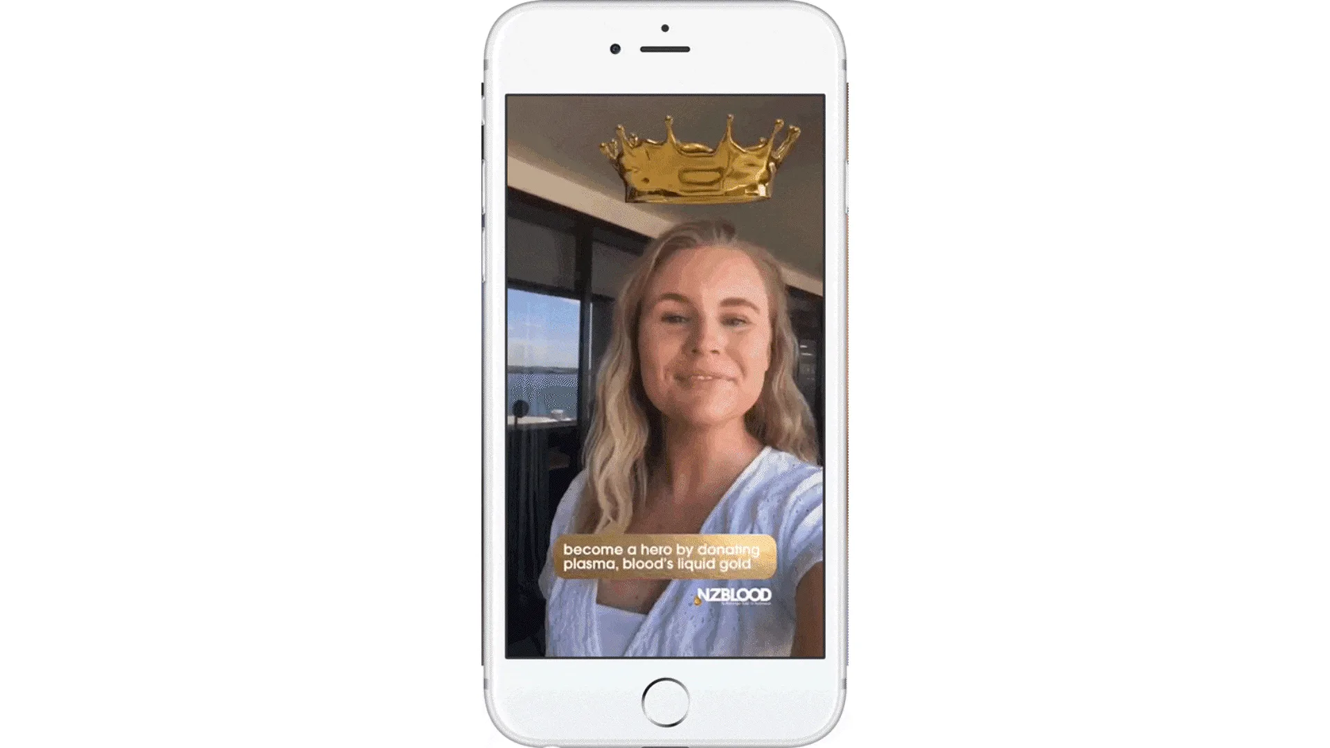 NZ Blood AR Filter animated preview